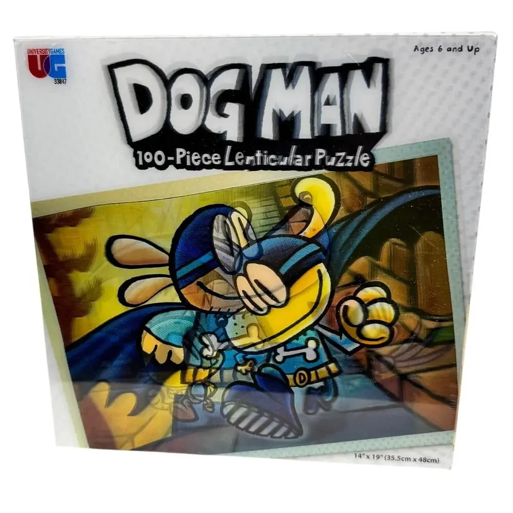 University Games Dog Man Adventures‎ Lenticular Jigsaw Puzzle: 100 Pcs
